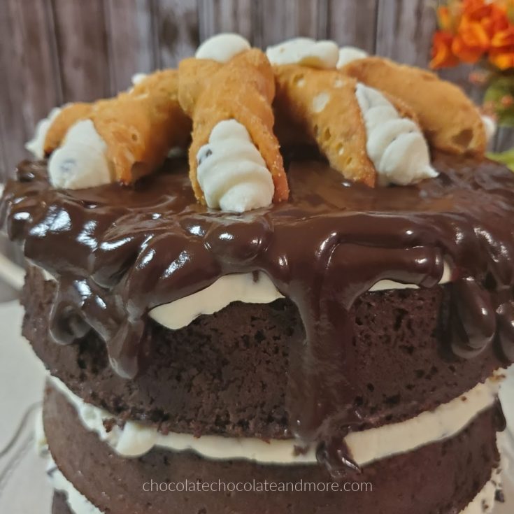 Cannoli Cake with the Most Delicious Chocolate Chip Ricotta Filling - Cake  by Courtney