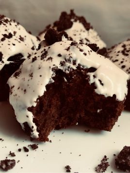 Frosted Oreo Brownie Cups