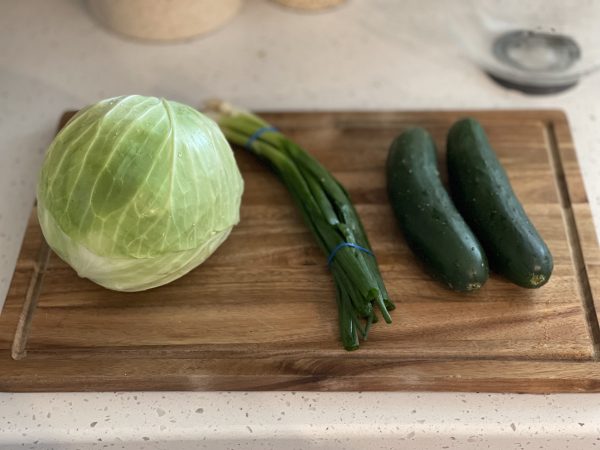 Ingredients for the salad.