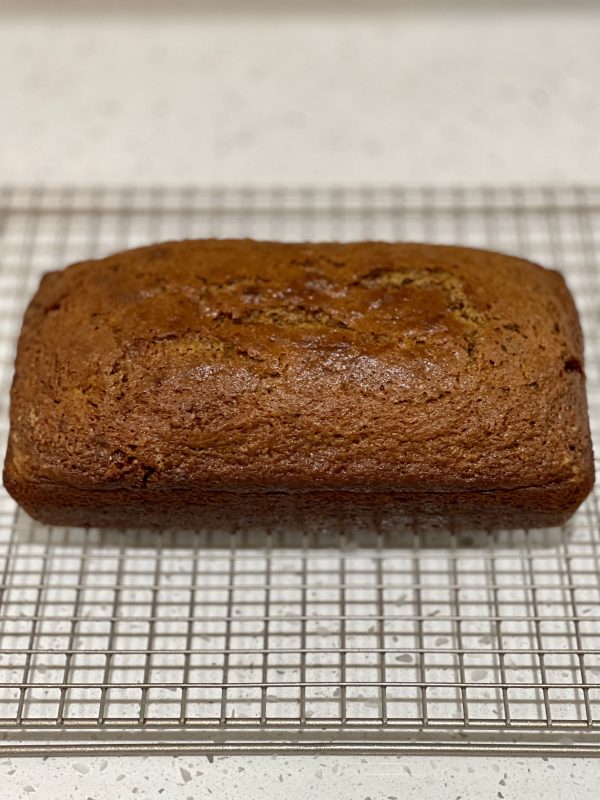 Carrot Cake Loaf Final Carrot Cake Loaf on a cooling rack