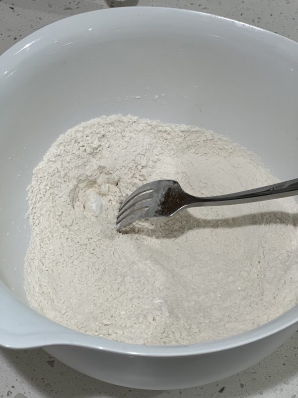 Flour mixture in bowl