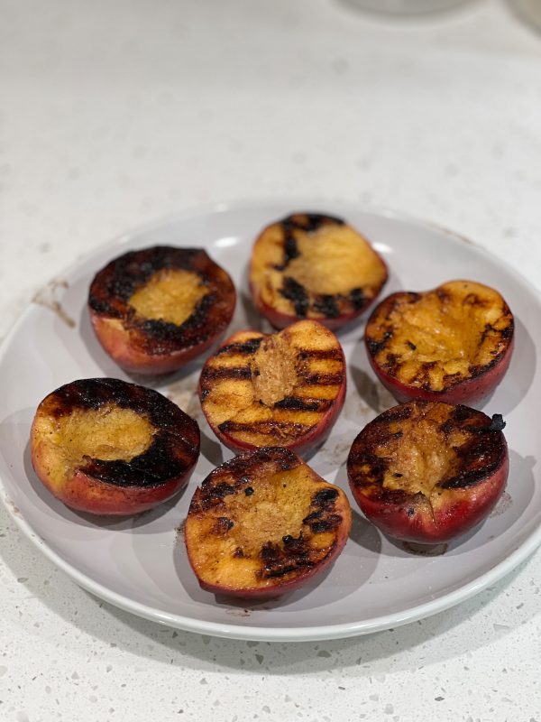 Grilled Peaches before topping were on