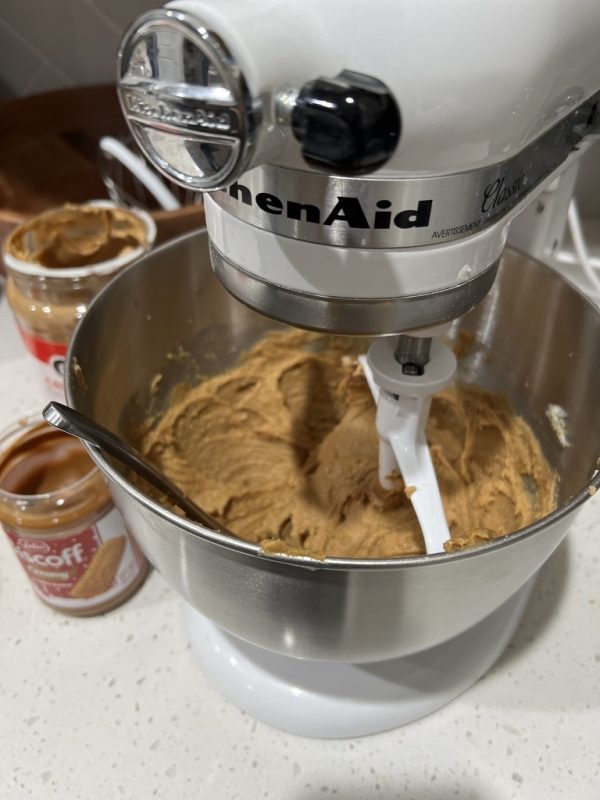 the wet ingredients combined in a mixing bowl