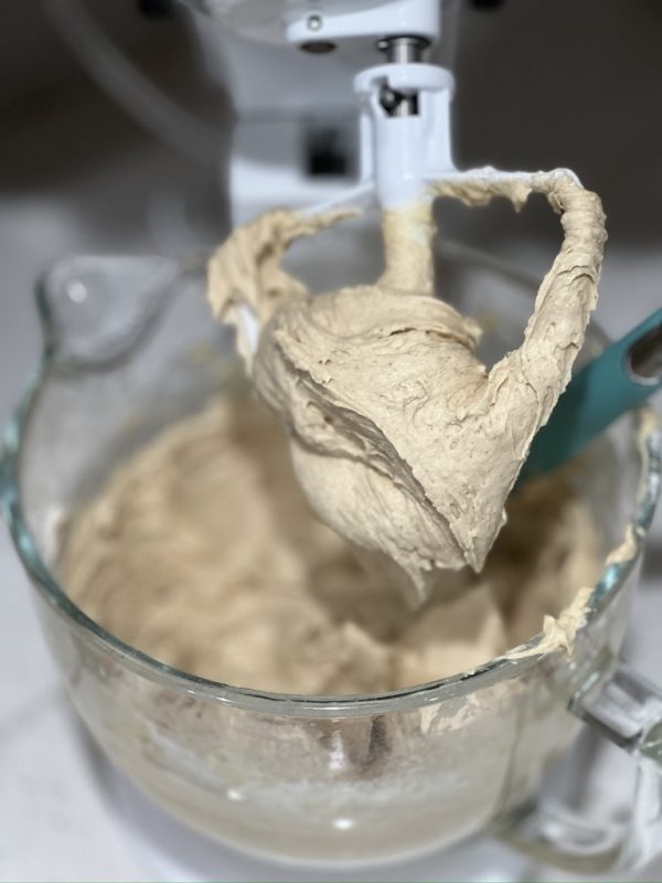 light and fluffy batter with everything combined together