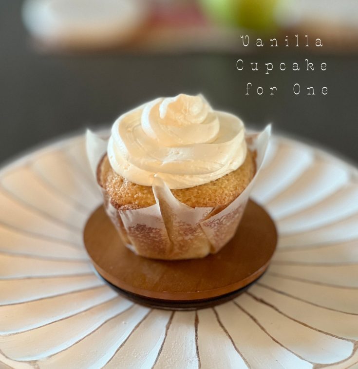 Vanilla Cupcake for One