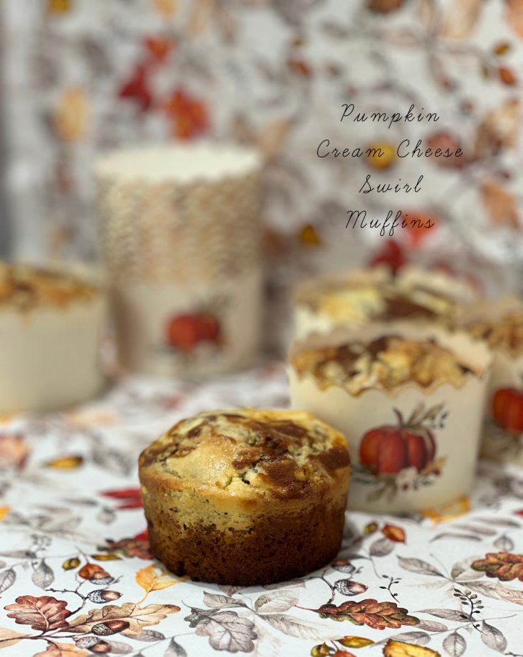 Pumpkin Cream Cheese Swirl Muffins