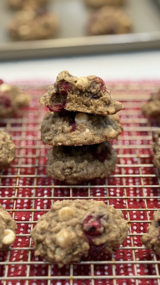 Cranberry White Chocolate Oatmeal Cookies